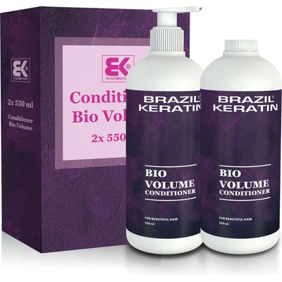 Brazil Keratin Bio Volume Conditioner 2 x 550 ml dárková sada