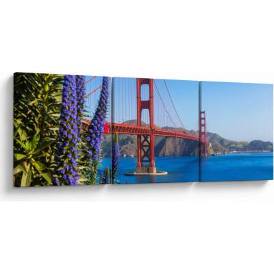Obraz - Golden Gate Bridge, San Francisco, třídílný 150x50 cm – Hledejceny.cz