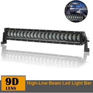  9D 63 СМ Led Bar Лед Бар Hi/Lo Kъси Дълги Водоустойчив Удароустойчив 12V 24V 12800 LМ 160W С Лупи Off-Road Лед Бар За Дж