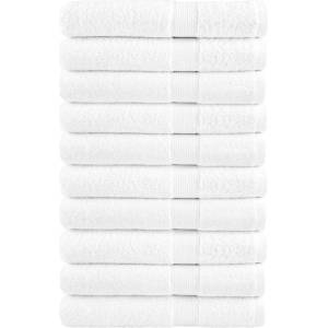 vidaXL Премиум кърпи SOLUND 10 бр бели 100x200 см 600 gsm (137142)