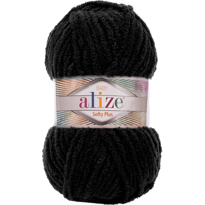 Alize příze Softy Plus 1060 sytá černá