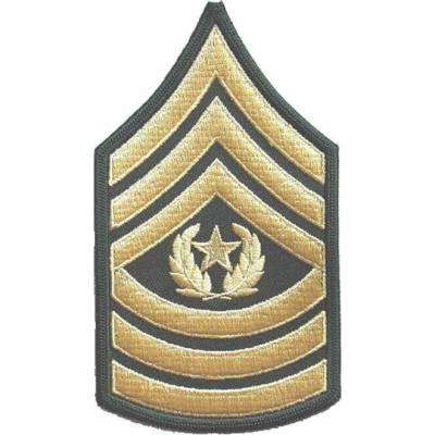 Nášivka: Hodnost US ARMY rukávová Command Sergeant Major olivová | žlutá