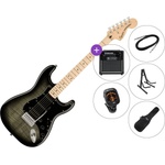 Squier Affinity Series Stratocaster FMT Premium SET Black Burst Електрическа китара