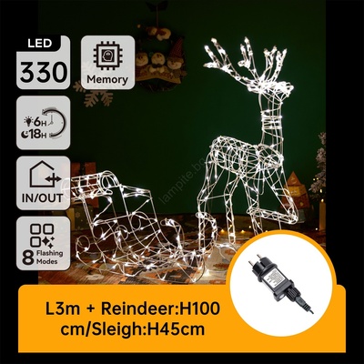 Aigostar Aigostar-LED Външна LED декорация LED/3, 6W/31/230V 2700K 90/45cm IP44 елен със шейна (AI0557)