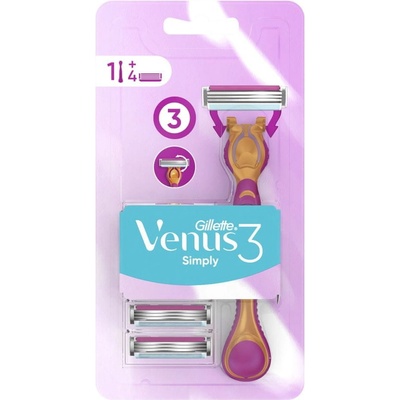 Gillette Simply Venus 3 + 4 ks hlavic