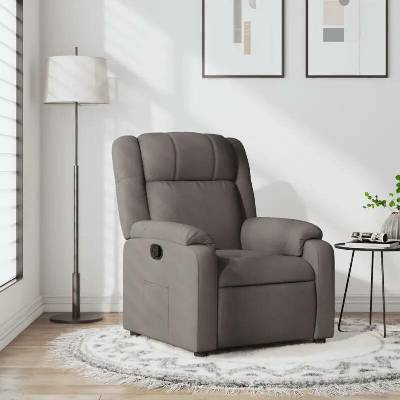 vidaXL 373544 Polohovací taupe textil
