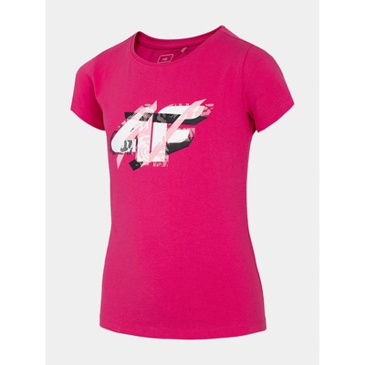 4F HJL21-JTSD002 detské tričko dark pink