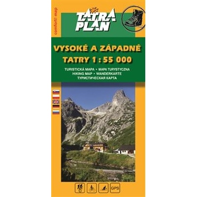 Mapa Vysoké a Západné Tatry 1:55 000