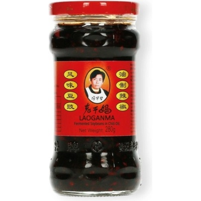 LAO GAN MA Konzervované černé fazole v chilli oleji 280 g