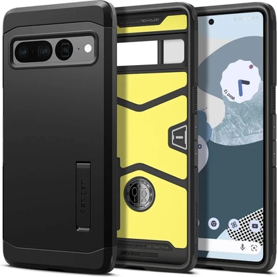 Spigen Калъф с Поставка за Google Pixel 7 Pro, Spigen Tough Armor Case, Черен (ACS04728)