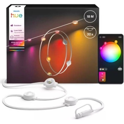 Venkovní světelný řetěz LED 1000–20000K biela IP65 Philips HUE White and Color Ambiance Festavia gradient 8721103078506