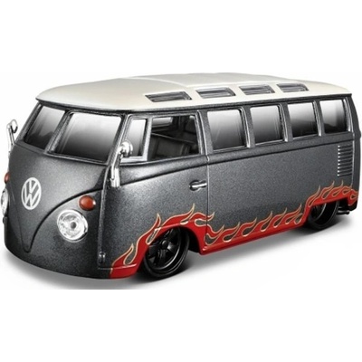 Maisto Volkswagen Van Samba Šedá 1:24