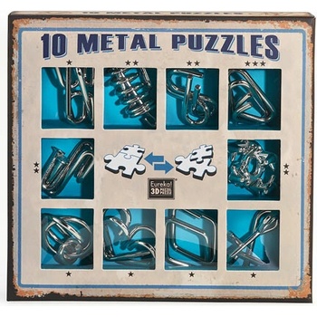 Eureka! Sada 10 kovových hlavolamů modrá