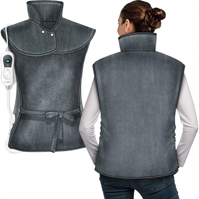 Tresko Elektrická vyhřívací dečka na záda a krk Šedá – Zboží Dáma