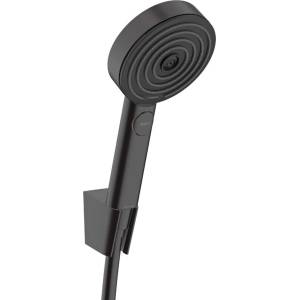 Hansgrohe Pulsify Select S - Комплект от душ-глава, държач и маркуч, 3 режима на струята, EcoSmart, матово черно 24306670 (24306670)