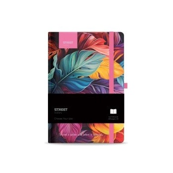STREET Бележник с ластик Petal А5 96л твърда корица