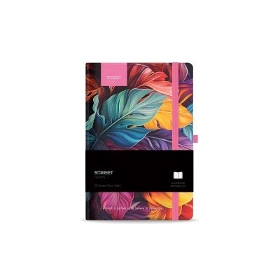 STREET Бележник с ластик Petal А5 96л твърда корица