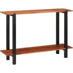vidaXL Конзолна маса с рафт Кафяв и черен 110 x 30 x 75 см (4104003)