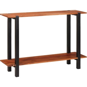 vidaXL Конзолна маса с рафт Кафяв и черен 110 x 30 x 75 см (4104003)
