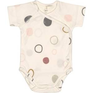 Lassig Бебешко боди с къс ръкав Lassig - Gots, 86/92 cm, 12-24 м, Circles Offwhite (4042183426365) - baby