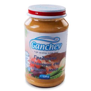 Image 1 of Ганчев пюре Градински зеленчуци със заешко месо 12м+