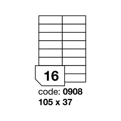 Rayfilm R0102.0908D odnímatelné etikety 105x37mm 300 listů