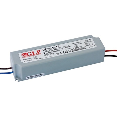 Voděodolný LED zdroj - 60W, 5A, 12V, IP67 (GPV-60) - Greenlux (GXLD135)