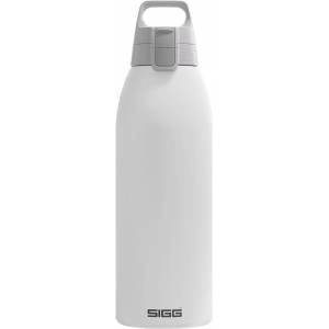 SIGG - Insulated drinking bottle - Thermos bottle Shield Therm One White - carbonated drinks - leak-proof - dishwasher safe - BPA-free - 90% recycled stainless steel - white - 1.5L - 6167.90