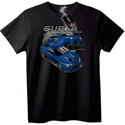 NOONEBRAND Тениска Subaru син автомобил - L, Black