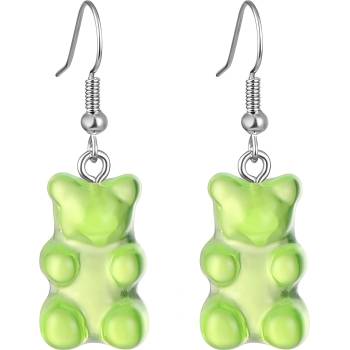 HARAHU Обеци Bear - Зелена KP38448 (38448)
