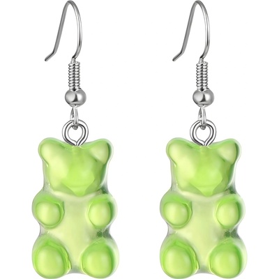 HARAHU Обеци Bear - Зелена KP38448 (38448)