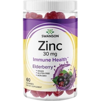 Image 1 of Swanson Zinc Gummies | Elderberry [60 Дъвчащи таблетки]