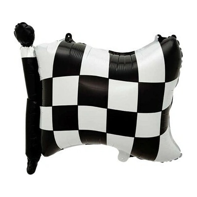 VivaParty Foliový balónek Vlajka Racing 54x60 cm