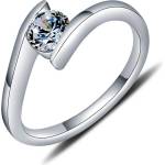 Silenti Jewelry Сребърен пръстен "Вълна" - 8 - 57мм (18.1мм диам. )
