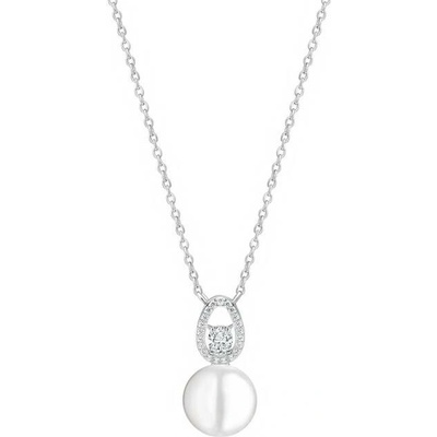 Gaura Pearls Stříbrný náhrdelník s bílou perlou stříbro SK25473N-W Stříbrná