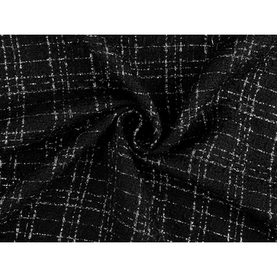 Kostýmovka s lurexem / tvíd, střední, 2 (270 g/m²) černá