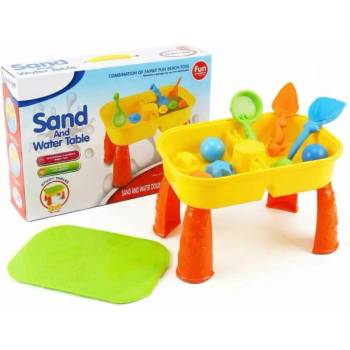 Детска маса за пясък и вода с аксесоари 8 бр