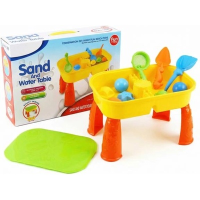 Детска маса за пясък и вода с аксесоари 8 бр