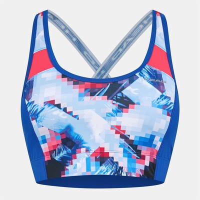 HEAD Women's Cross Non Wired Medium Impact Sports Bra - Multi