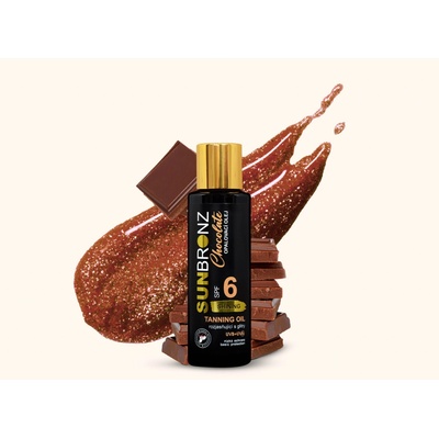 Opalovací olej s rozjasňujícími glitry SPF 6 Chocolate SUNBRONZ 100 ml