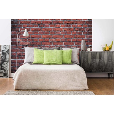 DIMEX ART Самозалепваща се флизелинова фототапета тъмночервени тухли 375 x 250 см