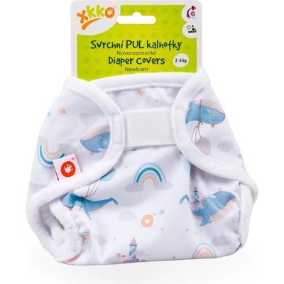 XKKO Vrchné plienkové nohavičky Newborn Sky Whale