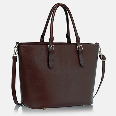 LS Fashion kabelka do ruky a přes rameno LS00263 vínová/tmavě červená