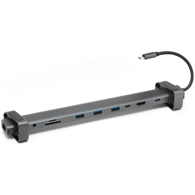 Bluestork USB хъб - HUB-OFFICE-PRO (USB-C към 3xUSB-A 3.0 порт + 1xUSB-C + 1xHDMI + 1xRJ45, SD, TF 3.5 Jack, PD 100W) (HUB-OFFICE-PRO)