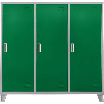 Carmen Метален шкаф Carmen CR-1605-3 JZ - сив / тъмнозелен