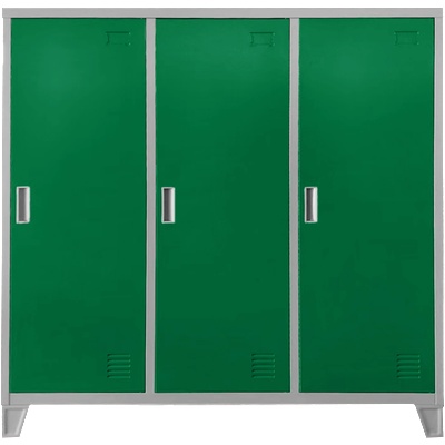 Carmen Метален шкаф Carmen CR-1605-3 JZ - сив / тъмнозелен