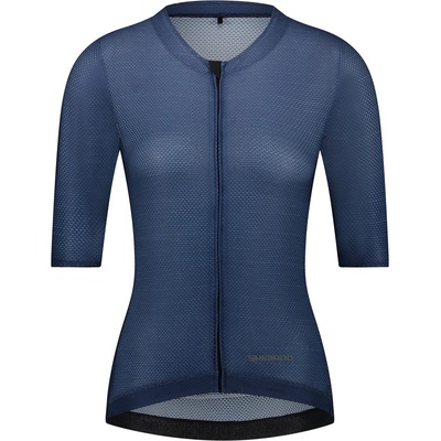 Shimano Дамска фланелка с къс ръкав за колоездене Shimano Women's Piuma Short Sleeves Jersey Cycling jersey - Navy - размер XL (156-2763-0314)