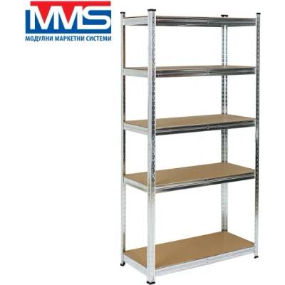 MMS Метален стелаж с МДФ рафтове mms 48220/ 5х175 кг (48220)
