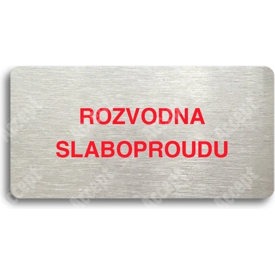 ACCEPT Piktogram ROZVODNA SLABOPROUDU - stříbrná tabulka - barevný tisk bez rámečku