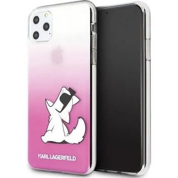 KARL LAGERFELD Луксозен Калъф за iPhone 11 Pro Max, KARL LAGERFELD Choupette Fun Case, Розов (KLHCN65CFNRCPI)